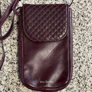 Vera Bradley leather phone/wallet crossbody
